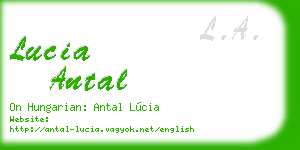 lucia antal business card