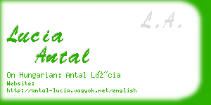 lucia antal business card